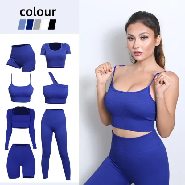 Seamless 7-Piece Yoga Set for Women